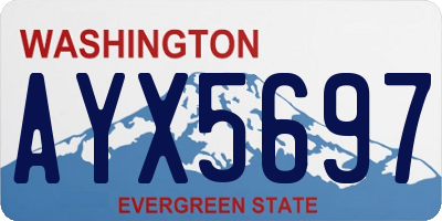 WA license plate AYX5697