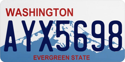 WA license plate AYX5698