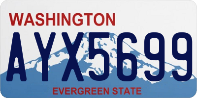 WA license plate AYX5699