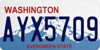 WA license plate AYX5709