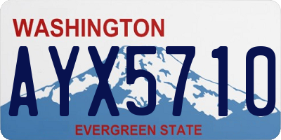 WA license plate AYX5710