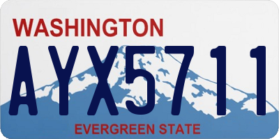 WA license plate AYX5711