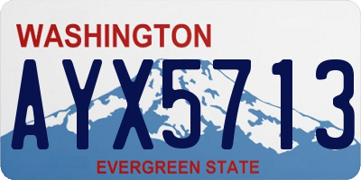 WA license plate AYX5713