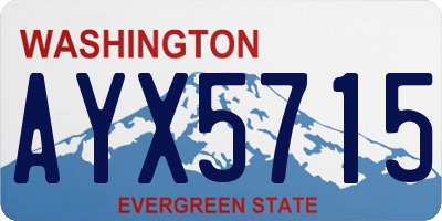 WA license plate AYX5715