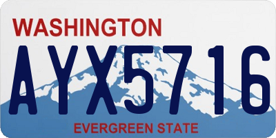 WA license plate AYX5716