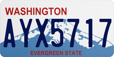 WA license plate AYX5717