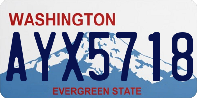 WA license plate AYX5718