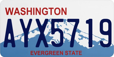 WA license plate AYX5719