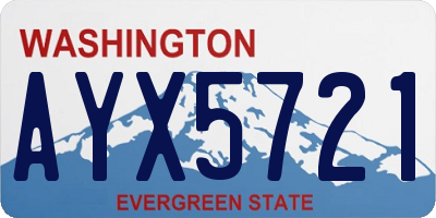 WA license plate AYX5721