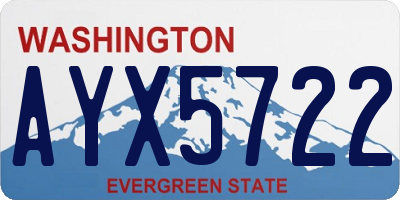 WA license plate AYX5722