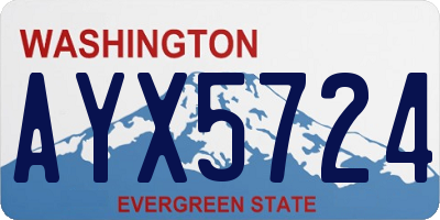 WA license plate AYX5724