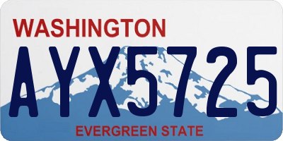 WA license plate AYX5725