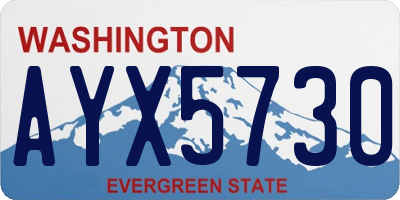 WA license plate AYX5730