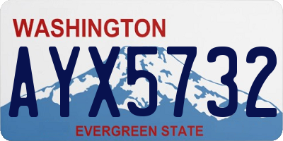 WA license plate AYX5732