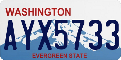 WA license plate AYX5733