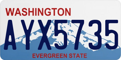 WA license plate AYX5735