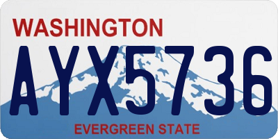 WA license plate AYX5736