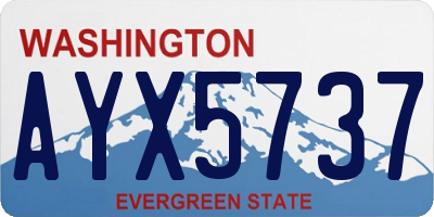 WA license plate AYX5737