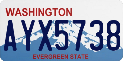 WA license plate AYX5738