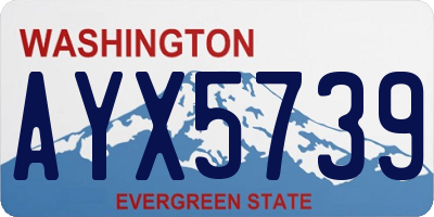 WA license plate AYX5739