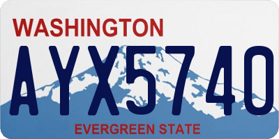 WA license plate AYX5740