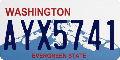 WA license plate AYX5741