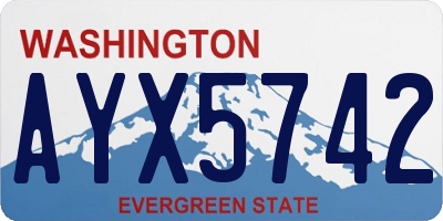 WA license plate AYX5742