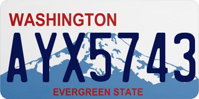 WA license plate AYX5743