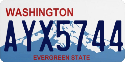 WA license plate AYX5744