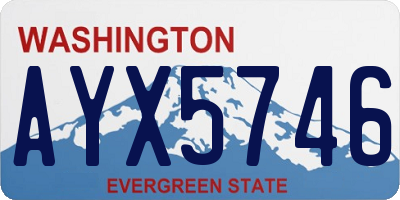 WA license plate AYX5746