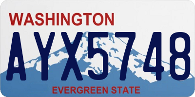 WA license plate AYX5748