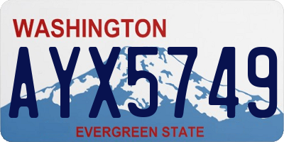 WA license plate AYX5749