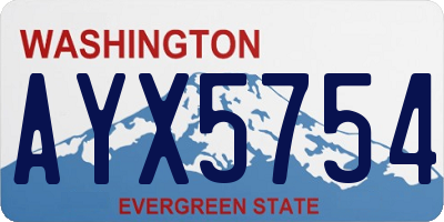 WA license plate AYX5754