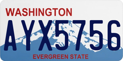 WA license plate AYX5756