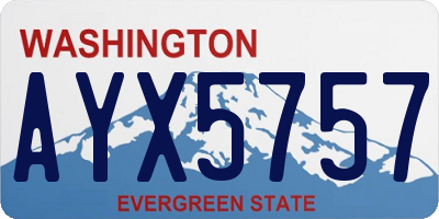 WA license plate AYX5757