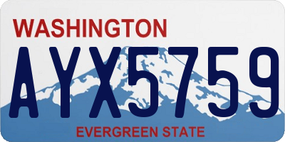 WA license plate AYX5759