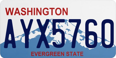 WA license plate AYX5760