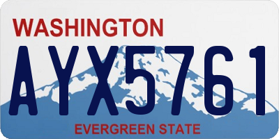 WA license plate AYX5761