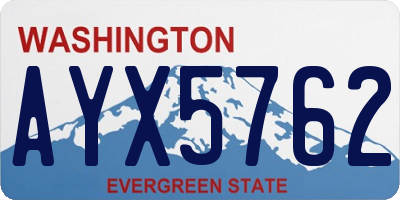 WA license plate AYX5762