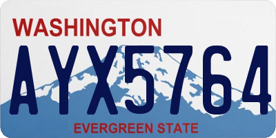 WA license plate AYX5764