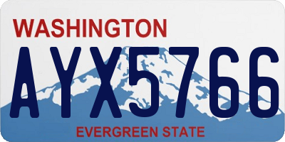 WA license plate AYX5766