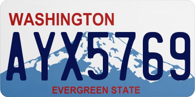 WA license plate AYX5769