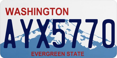 WA license plate AYX5770