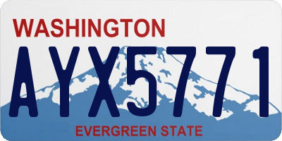 WA license plate AYX5771