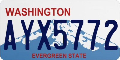 WA license plate AYX5772