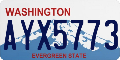 WA license plate AYX5773