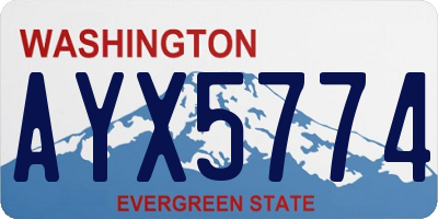 WA license plate AYX5774