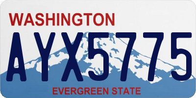 WA license plate AYX5775