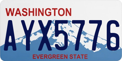 WA license plate AYX5776