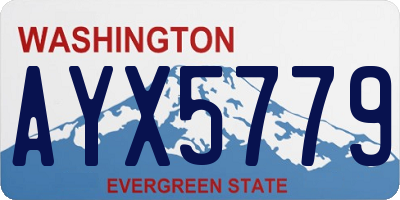 WA license plate AYX5779